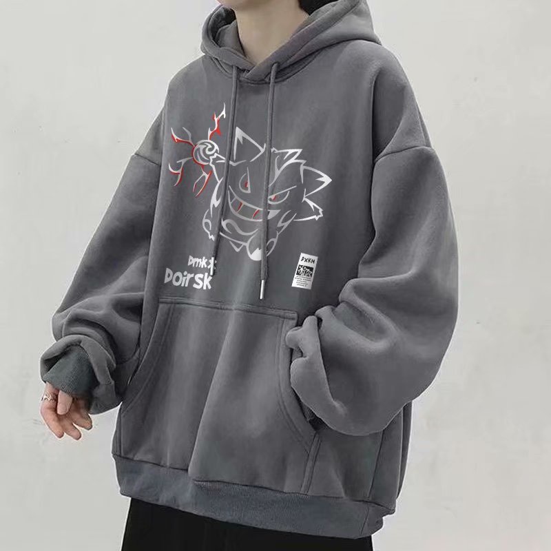 Áo hoodie nam 5 màu họa tiết hoạt hình độc đáo phong cách hip hop