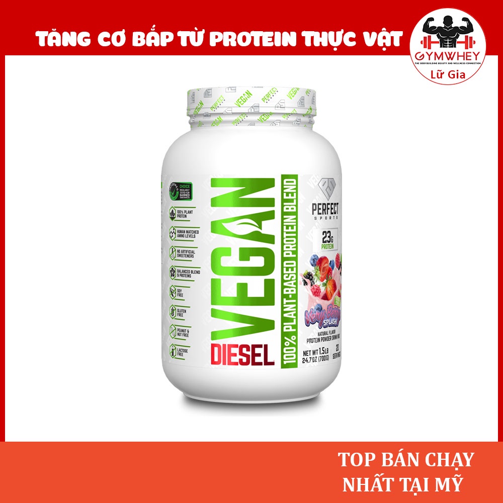 Sữa Dinh Dưỡng Diesel Vegan Protein Cung Cấp Protein Từ Thực Vật Giúp Tăng Cơ 700 Gram (20 Lần Dùng)