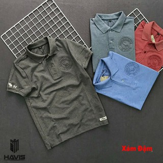 Áo thun nam Havis tay ngắn logo dập nổi