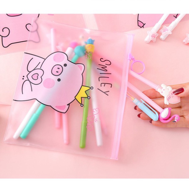 [Hàng xịn] Túi zip đựng mỹ phẩm , dụng cụ học sinh hình heo hồng sành điệu VPP153SP1 | BigBuy360 - bigbuy360.vn