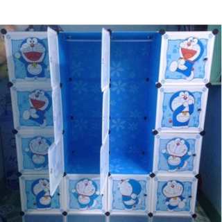 Tủ Nhựa Ghép Đa Năn kiểu Hàn Quốc 16 ngăn doremon
