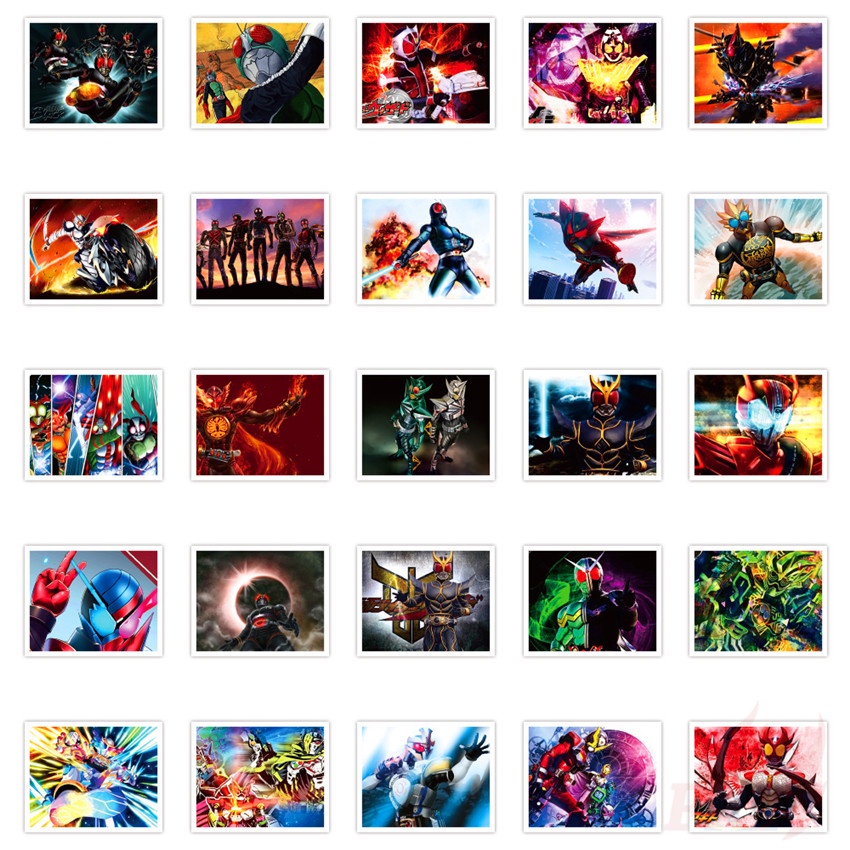 50Pcs/Set  ❉ Masked Rider Series 02 Stickers ❉ Anime Kamen Rider DIY Fashion Mixed Waterproof Doodle Decals Stickers