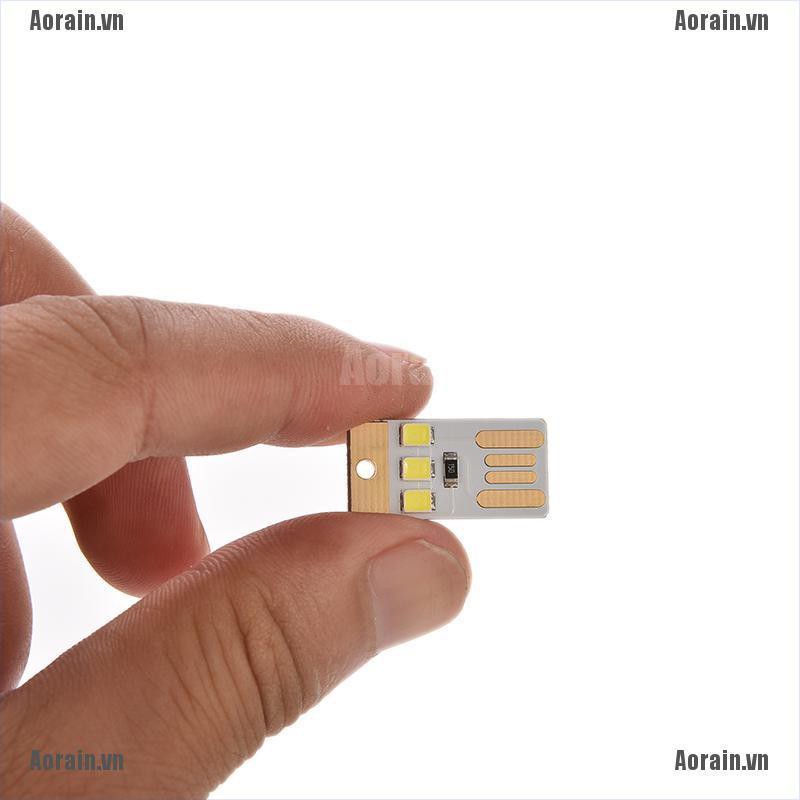 Thẻ đèn LED trắng 5V mini sạc USB thiết kế nhỏ gọn tiện dụng