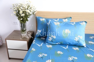 Bộ chăn ga gối cotton lụa Hàn Quốc