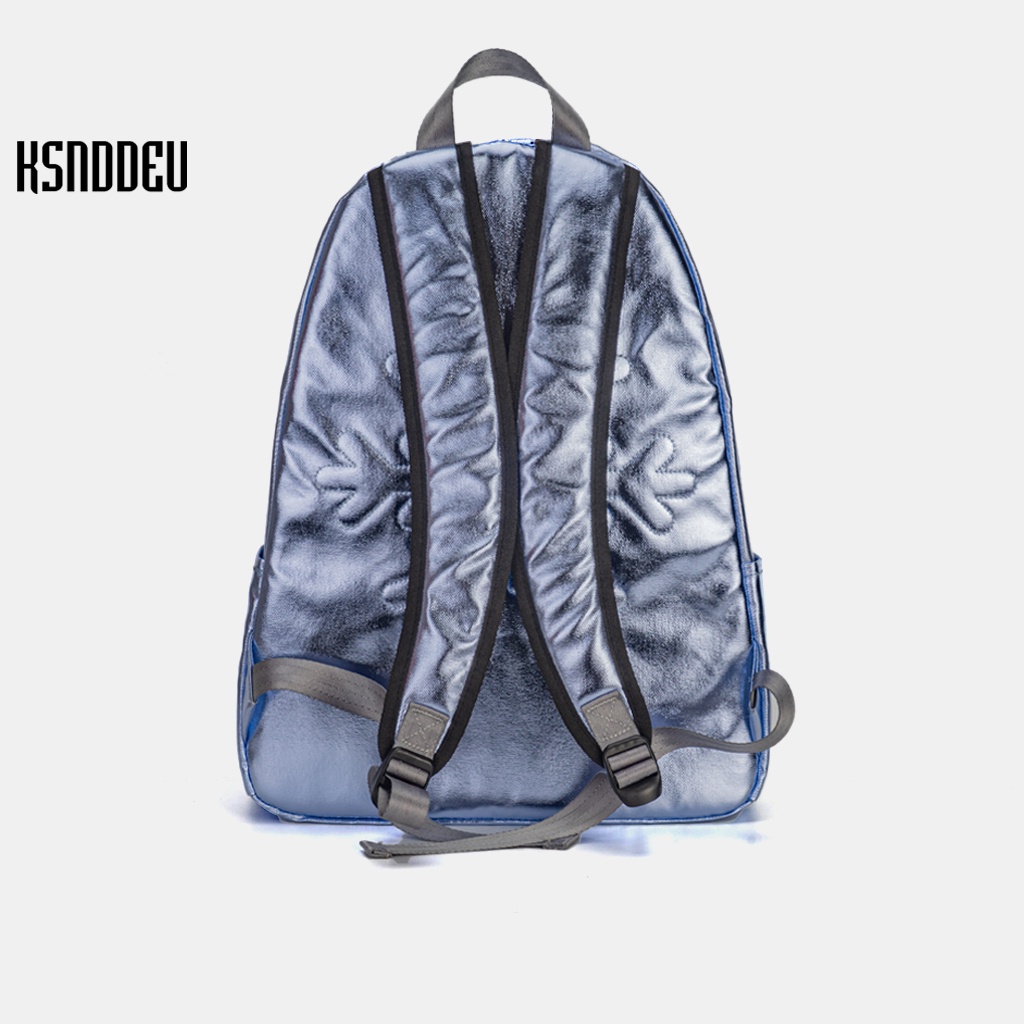 Balo Ksnddeu màu xanh dương màng phim ánh kim cho nữ đi học/ du lịch