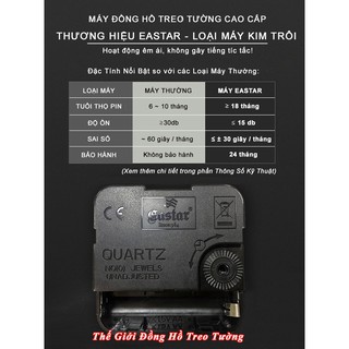 Máy Đồng Hồ KIM TRÔI EASTAR Độ Chính Xác Cao – Bảo Hành 2 Năm – Bộ Kim DẠ QUANG – Tặng Pin Panasonic HI-TOP