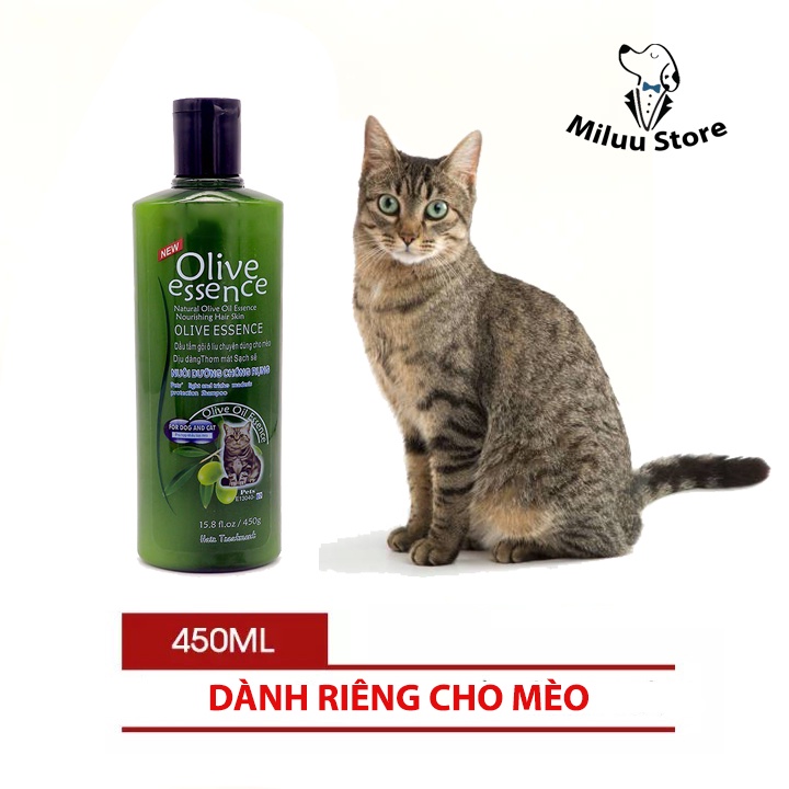 Sữa tắm chó mèo Olive Essence cao cấp, chiết xuất từ thảo dược tự nhiên 450ml [ HÀNG LOẠI 1 ]