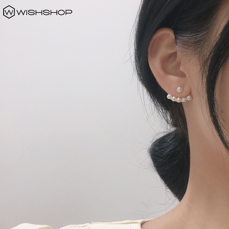 Bông Tai Đính Ngọc Trai Giả Thanh Lịch Phong Cách Hàn Quốc Cho Nữ