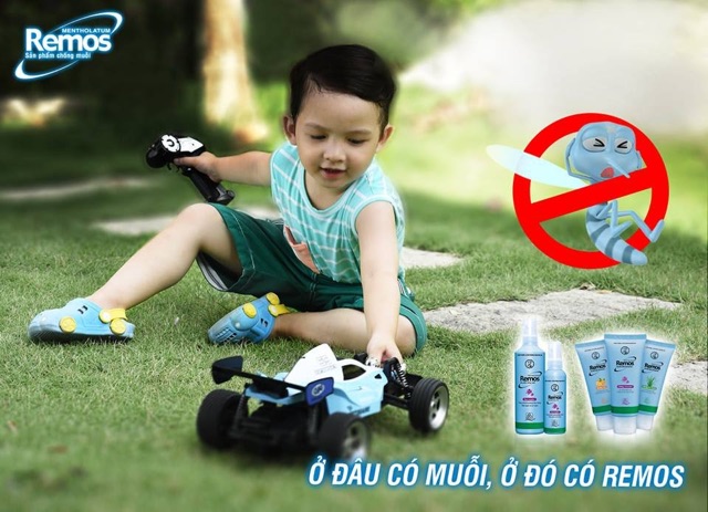 Kem chống muỗi, xịt chống muỗi cho trẻ từ 6 tháng tuổi Mentholatum Remos Baby