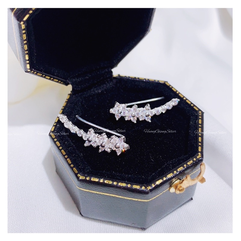 Khuyên tai kẹp vành móc câu Bạc Ta - HuongGiangSilver