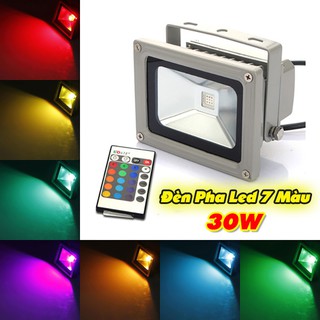 Đèn Pha Led 30W FLOOD LIGHT ĐỔI 7 MÀU