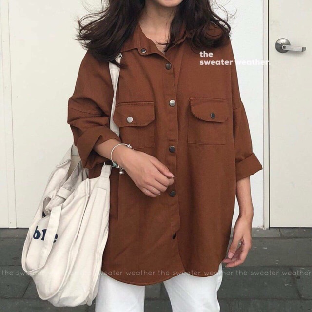 Áo khoác thô kaki