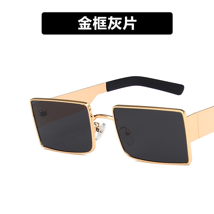 Kính mát gọng chữ nhật kim loại phong cách Ulzzang Hàn Quốc cho nam và nữ