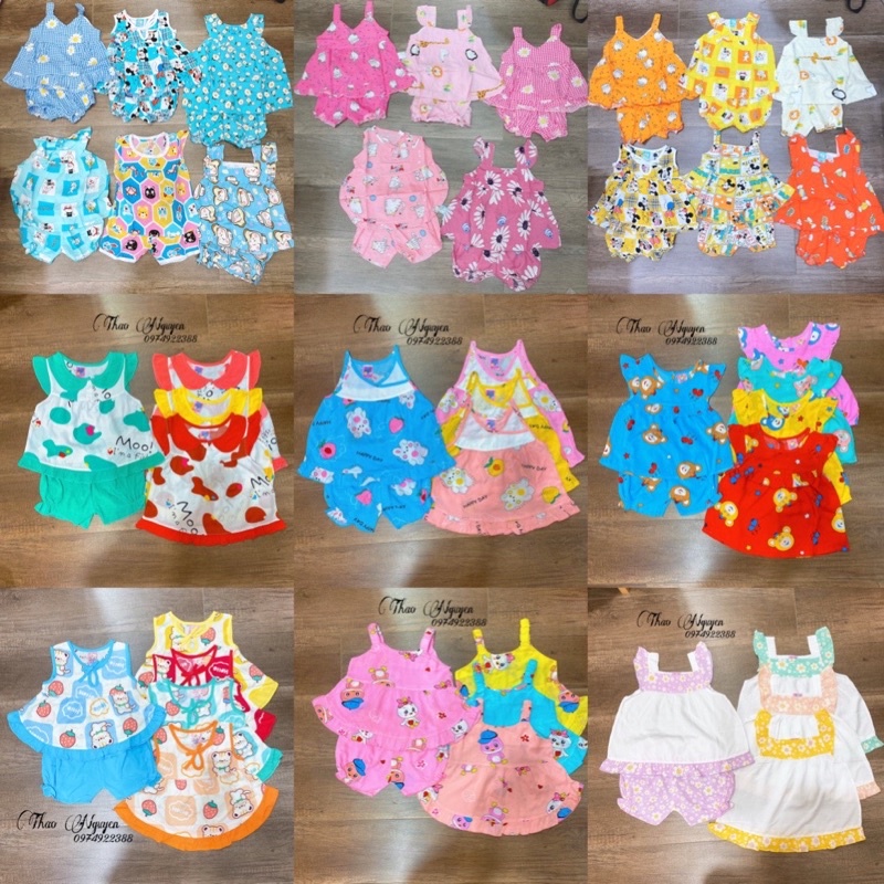 Đồ Bộ Cài Nút Vải Tôn  Mềm - Mịn - Mát Cho Bé Trai 4-10kg