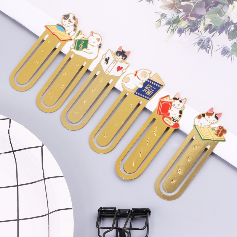 Dụng Cụ Đánh Dấu Sách Hình Mèo Dễ Thương