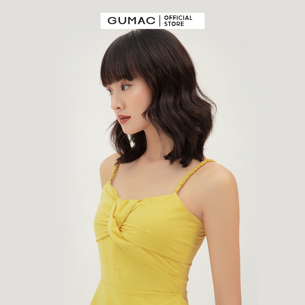 [Mã MABR07062 giảm 8% tối đa 50K đơn từ 249K] Đầm nữ hai dây GUMAC xếp ngực quyến rũ, dáng ôm body đủ màu đủ size DB311 | BigBuy360 - bigbuy360.vn