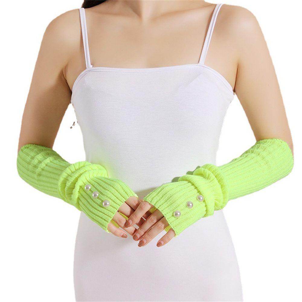 Găng Tay Dệt Kim Dài Mềm Mại Cho Nữ