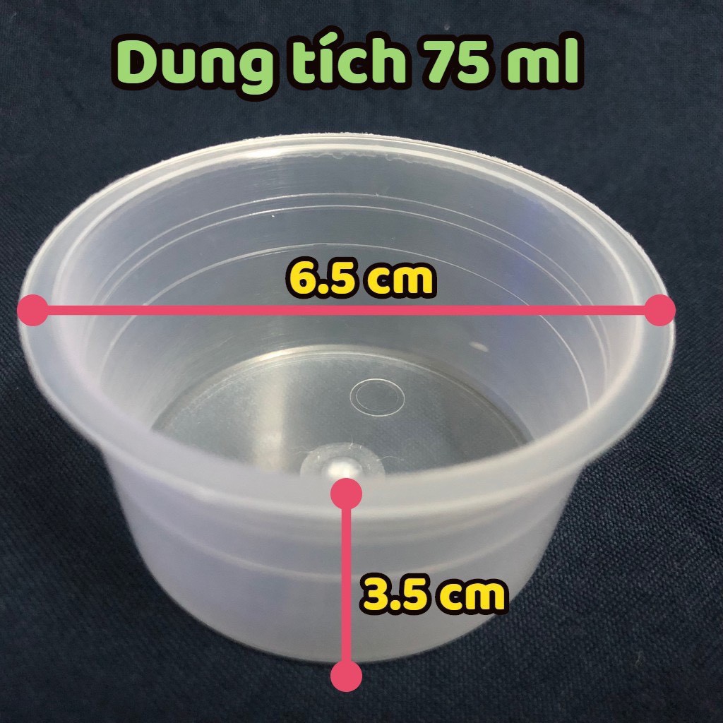 Combo 10 Hũ nhựa làm bánh flan caramen, rau câu, sữa chua, đựng slime