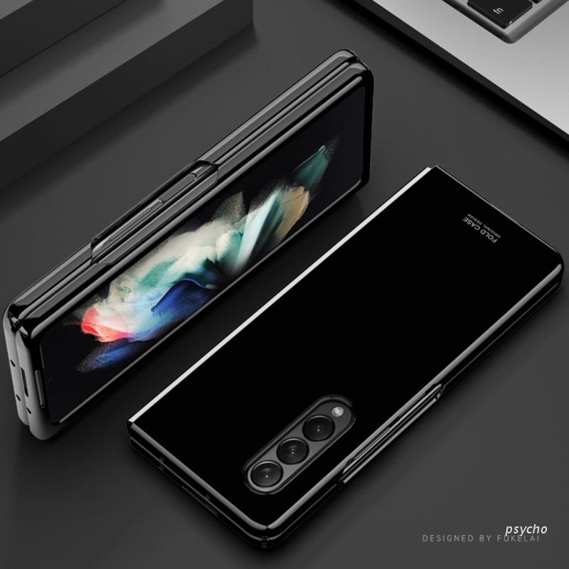 CHÍNH HÃNG Bao da ốp lưng 2 mặt điện thoại mặt gương cho Z Fold 3 4 LẬT NGANG samsung ZFold3 Zfold4 samsung W22