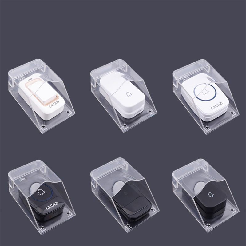 folღ Waterproof Cover for Wireless Doorbell Door Bell Ring Chime Button Transparent