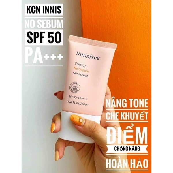 [Hot] KEM CHỐNG NẮNG INNISFREE KIỀM DẦU TONE UP NO SEBUM SUNSCREEN