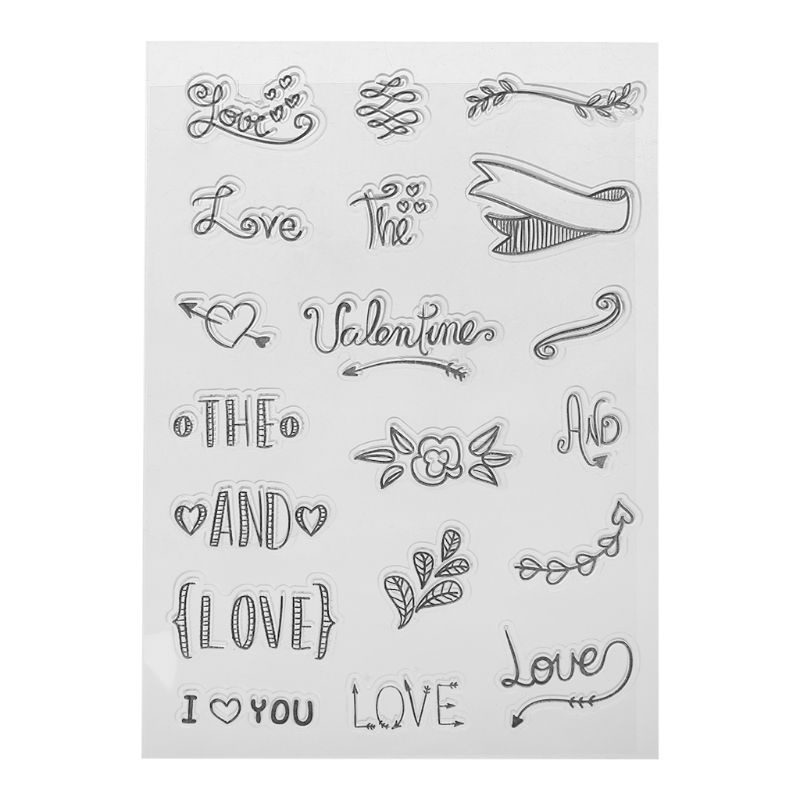 Con Dấu Silicone Trong Suốt In Nổi Hình Chữ Cái Và Số Dùng Trang Trí Album Ảnh DIY