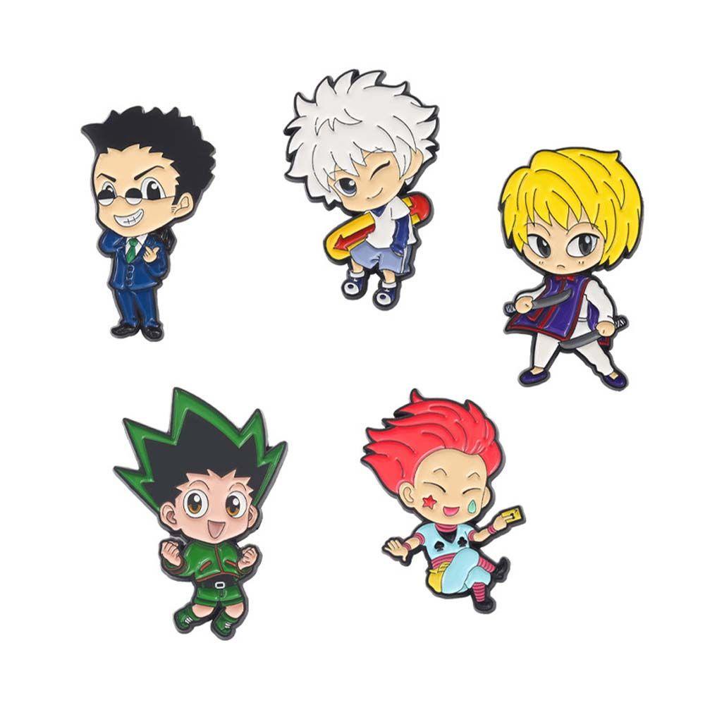 Ghim Cài Áo Họa Tiết Hoạt Hình Anime HUNTERxHUNTER Leorio Kurapika Killua