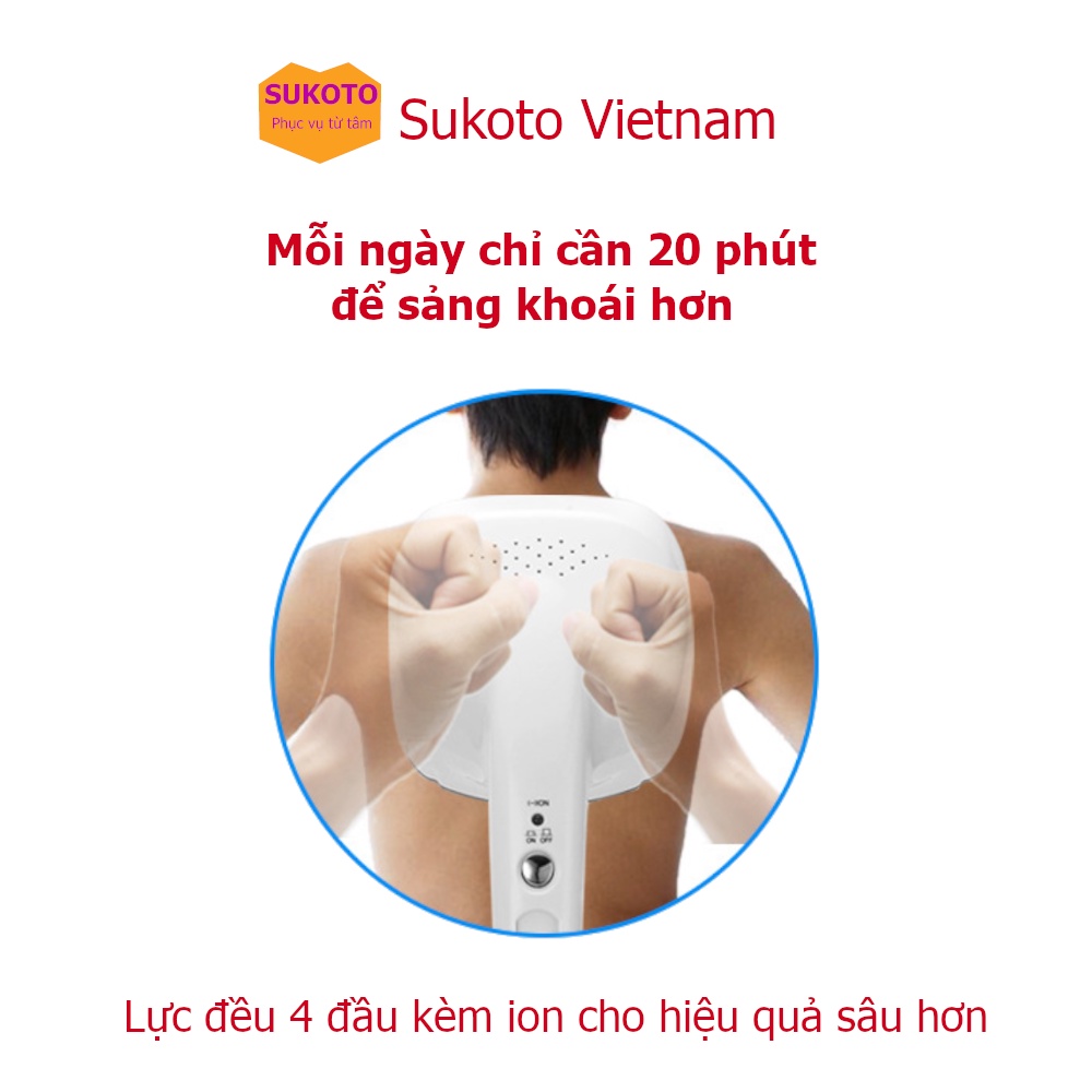 Máy massage Ion 4 đầu SUKOTO YK-301 cao cấp - Món quà sức khỏe vô giá tặng mẹ cha ông bà