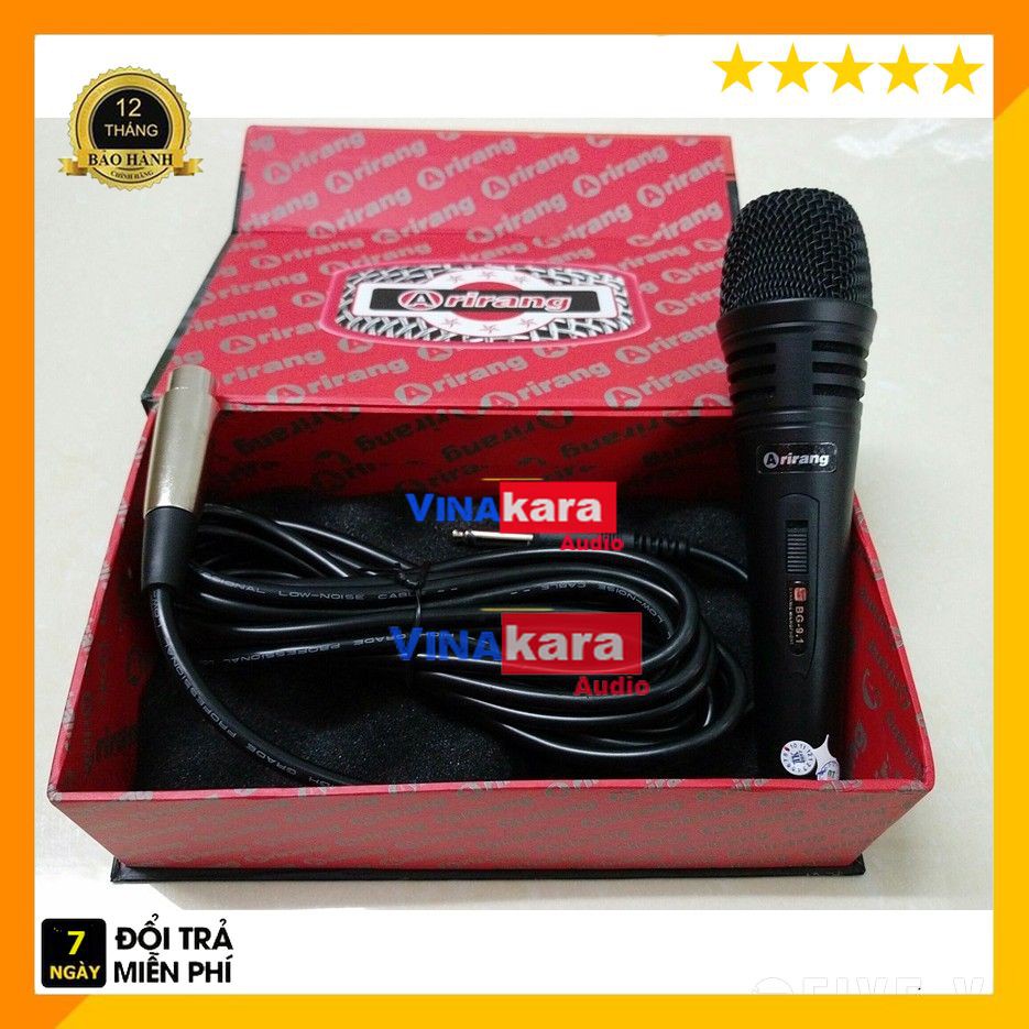 Micro Karaoke Có Dây Arirang BG - 9.1, bền bỉ, hát karaoke hay, chính hãng