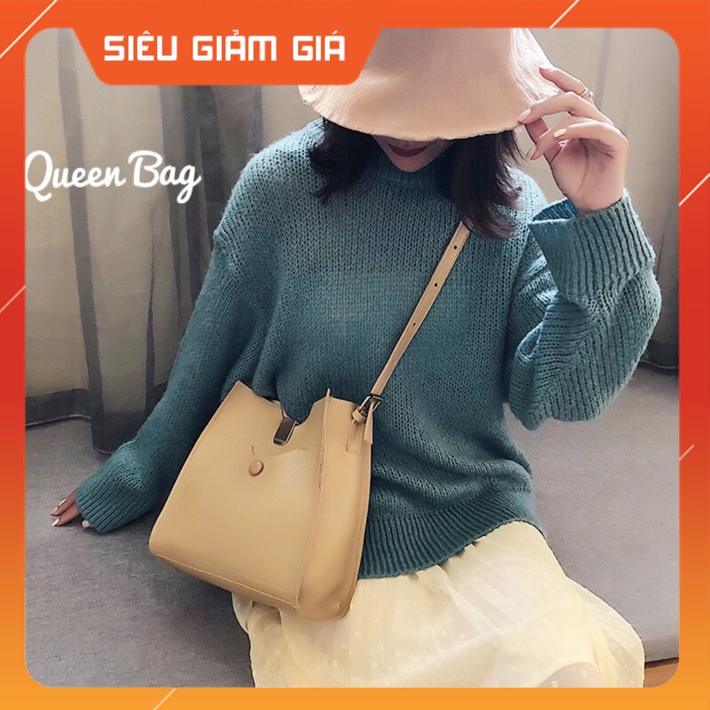 [Hàng Sẵn] Set Túi Đeo Chéo Kèm Ví CLASSIC BAG  FREESHIP  Túi Xách Công Sở Cho Nữ Da Mềm Phong Cách Hàn Quốc