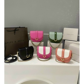 Túi CNK mini khoá móng ngựa  đeo chéo cầm tay 2 dây , dây da và dây xích như hình, hàng loại đẹp