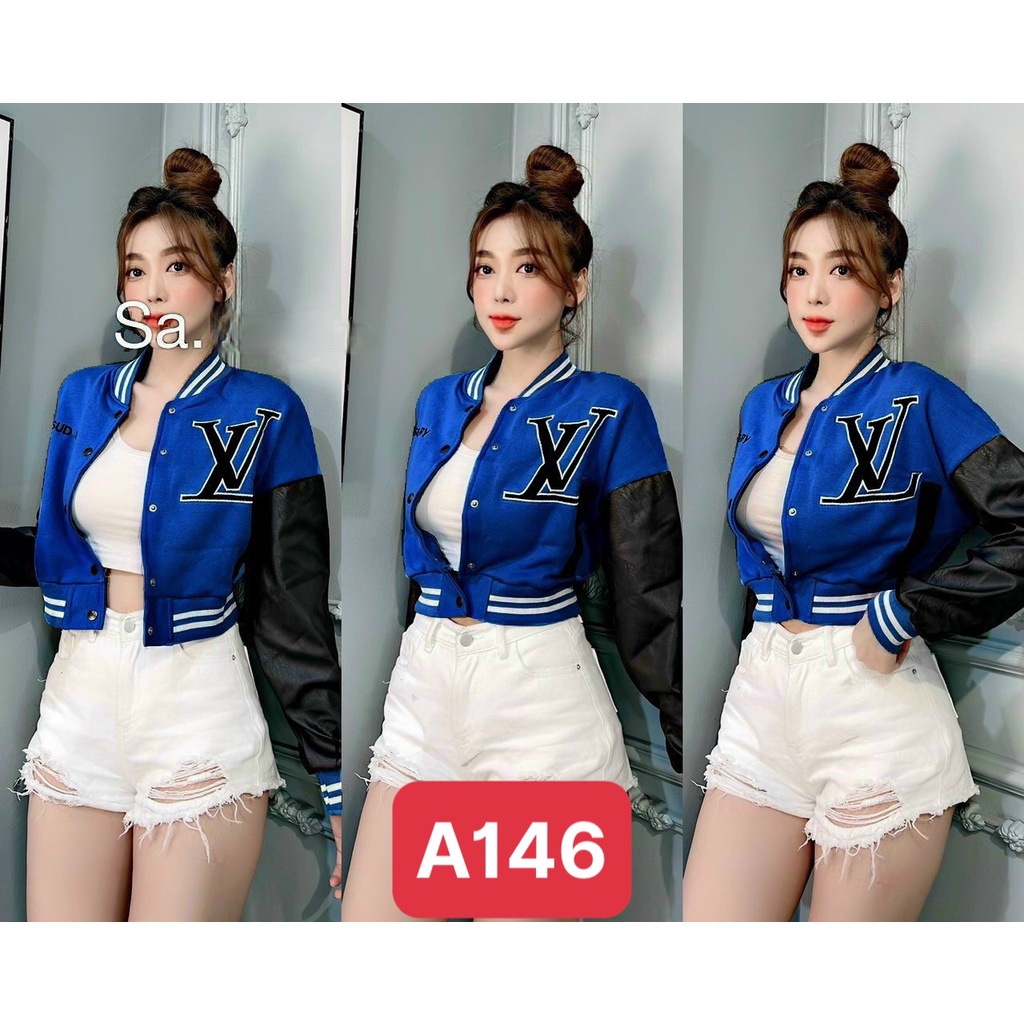 Áo khoác Bomber nữ  2 lớp  in chữ đơn giản cực xinh thời thượng