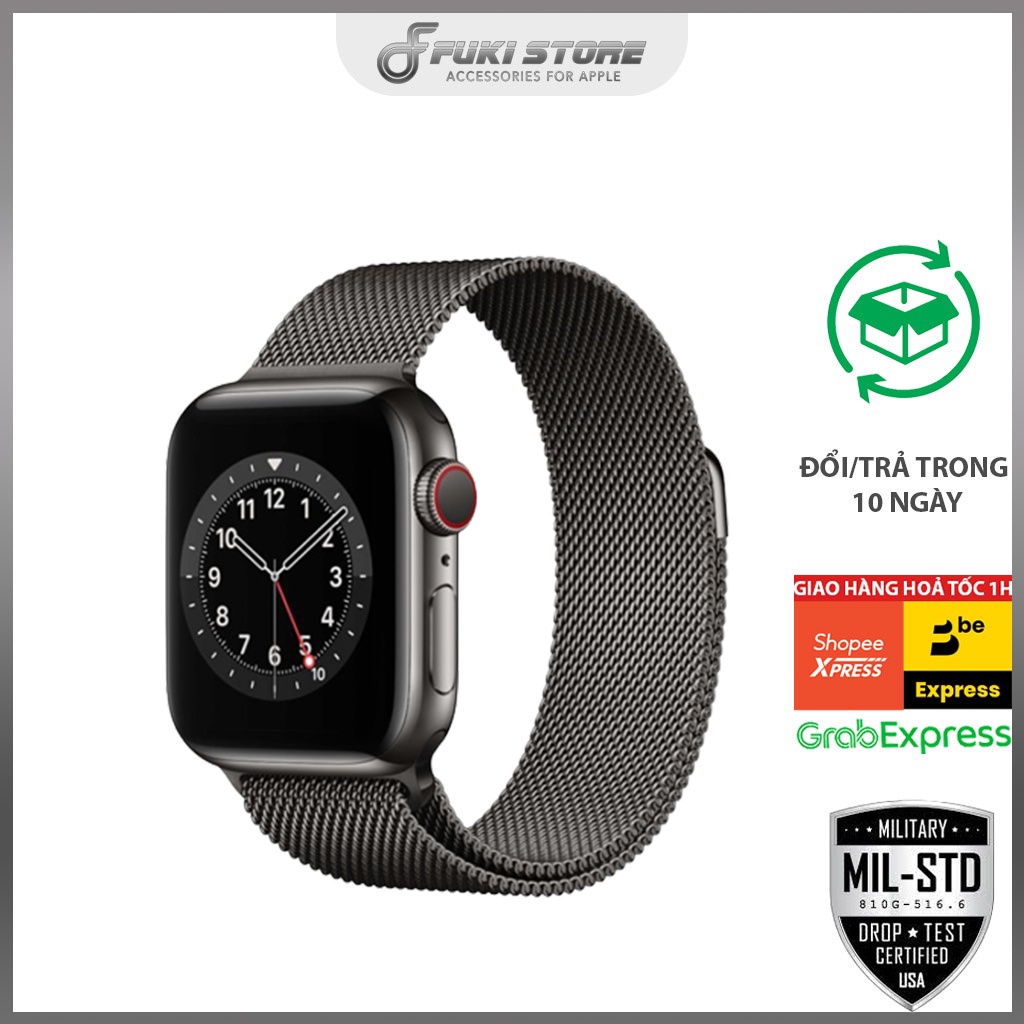 DÂY MILAN MÀU GHI THÉP CHÍNH HÃNG COTEETCI CHO APPLE WATCH
