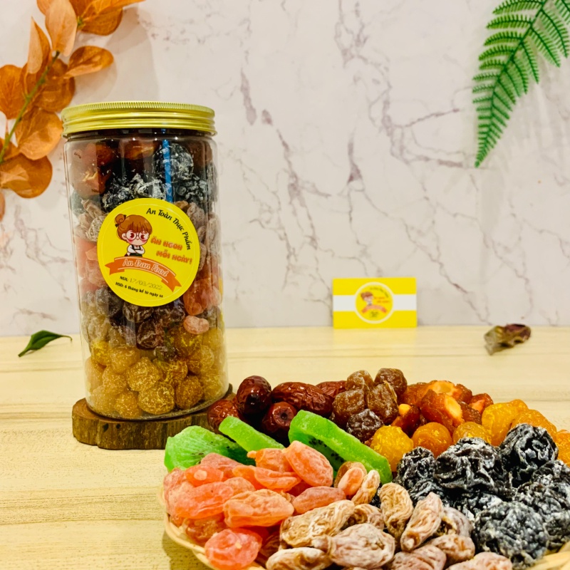 Hũ Mix 6 Vị Ô Mai Xí Muội  Hộp Lớn 755G Cao Cấp Ngon Tuyệt Nhiều Dinh Dưỡng – Quà Tặng Ăn Vặt
