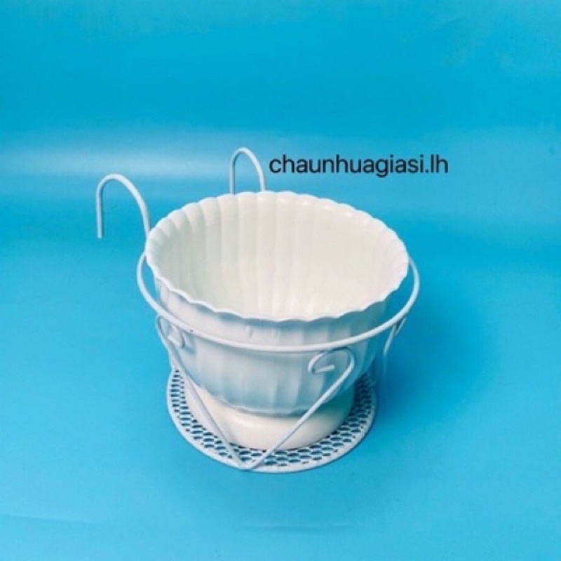 Giỏ để hoa ban công, Khung sắt treo lan can, Móc sắt để chậu hoa treo ban công