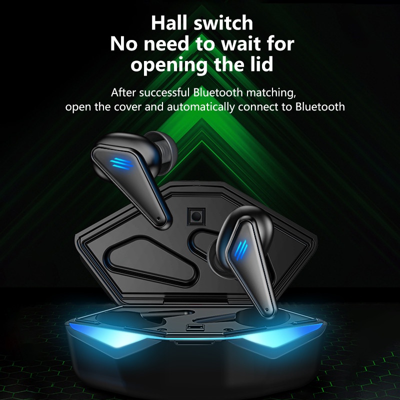 Tai nghe TWS Gaming KAXOE không dây kết nối bluetooth có mic trình điều khiển độ trễ thấp để khử tiếng ồn cho Pubg