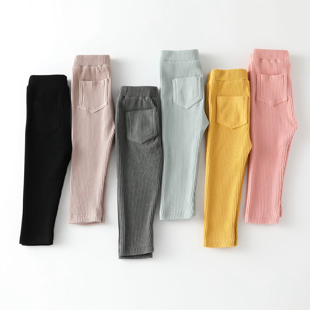 Quần Legging Chất Liệu Cotton Co Giãn Tốt Thời Trang Cho Bé 1-7 Tuổi