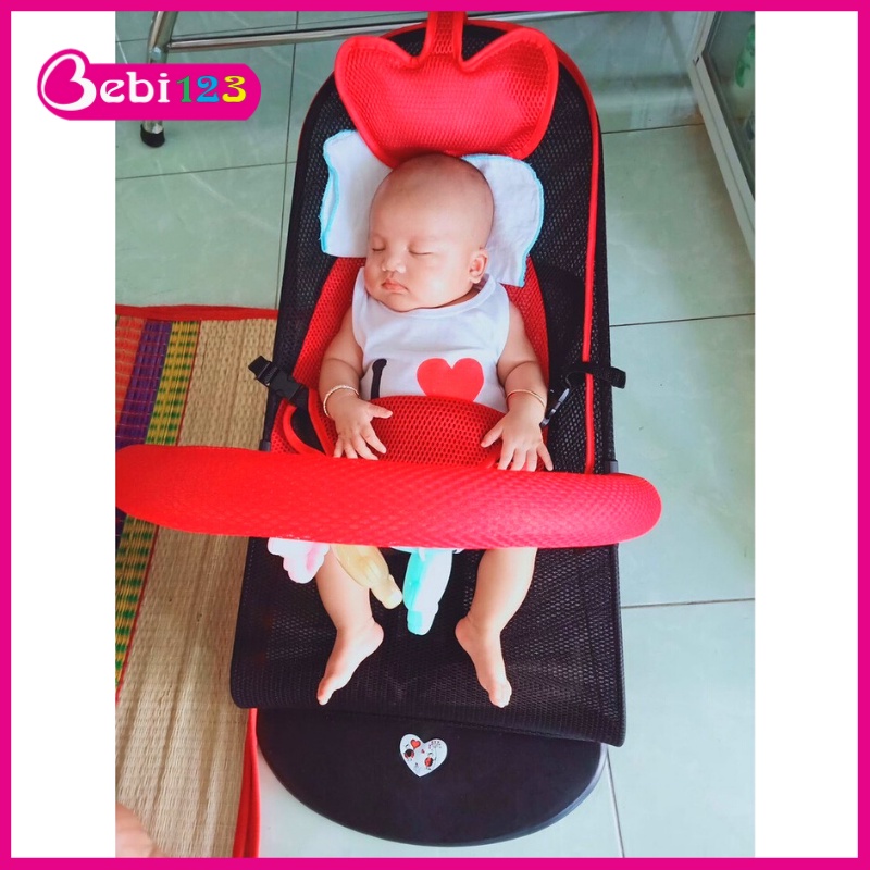 Ghế rung lưới, ghế nhún kèm đồ chơi cho bé