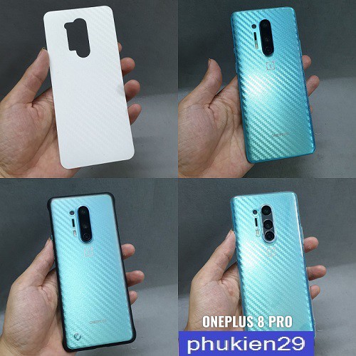 [Oneplus 8/8 Pro/8T] Dán lưng 3D chống xước vân Cacbon - Carbon