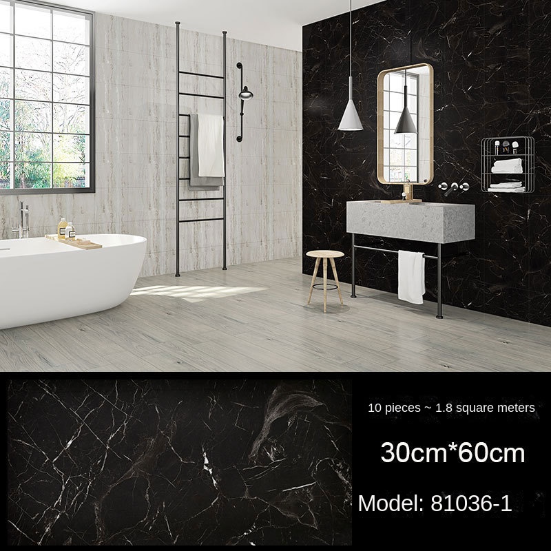 Miếng Dán Tường Giả Gạch Màu Trắng Cỡ Lớn Chống Thấm Nước Tiện Dụng Cho Nhà Tắm