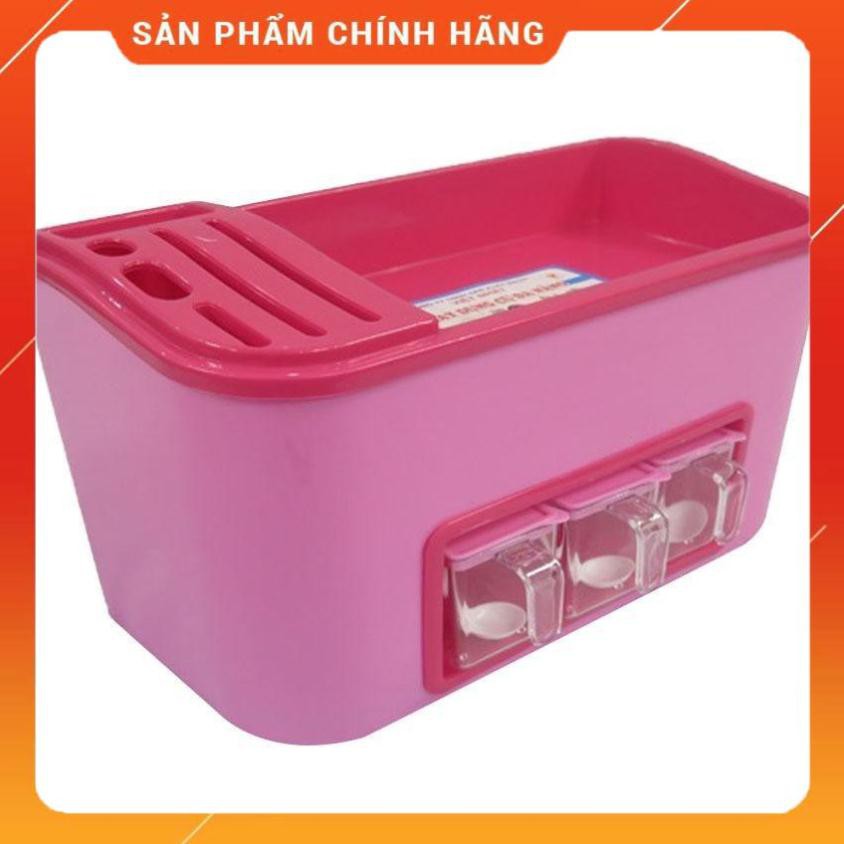 Khay để đồ nhà bếp Nhựa Việt Nhật No.5758 có chỗ để dao thớt,  Khay dụng cụ đa năng tiện dụng  Chính hãng