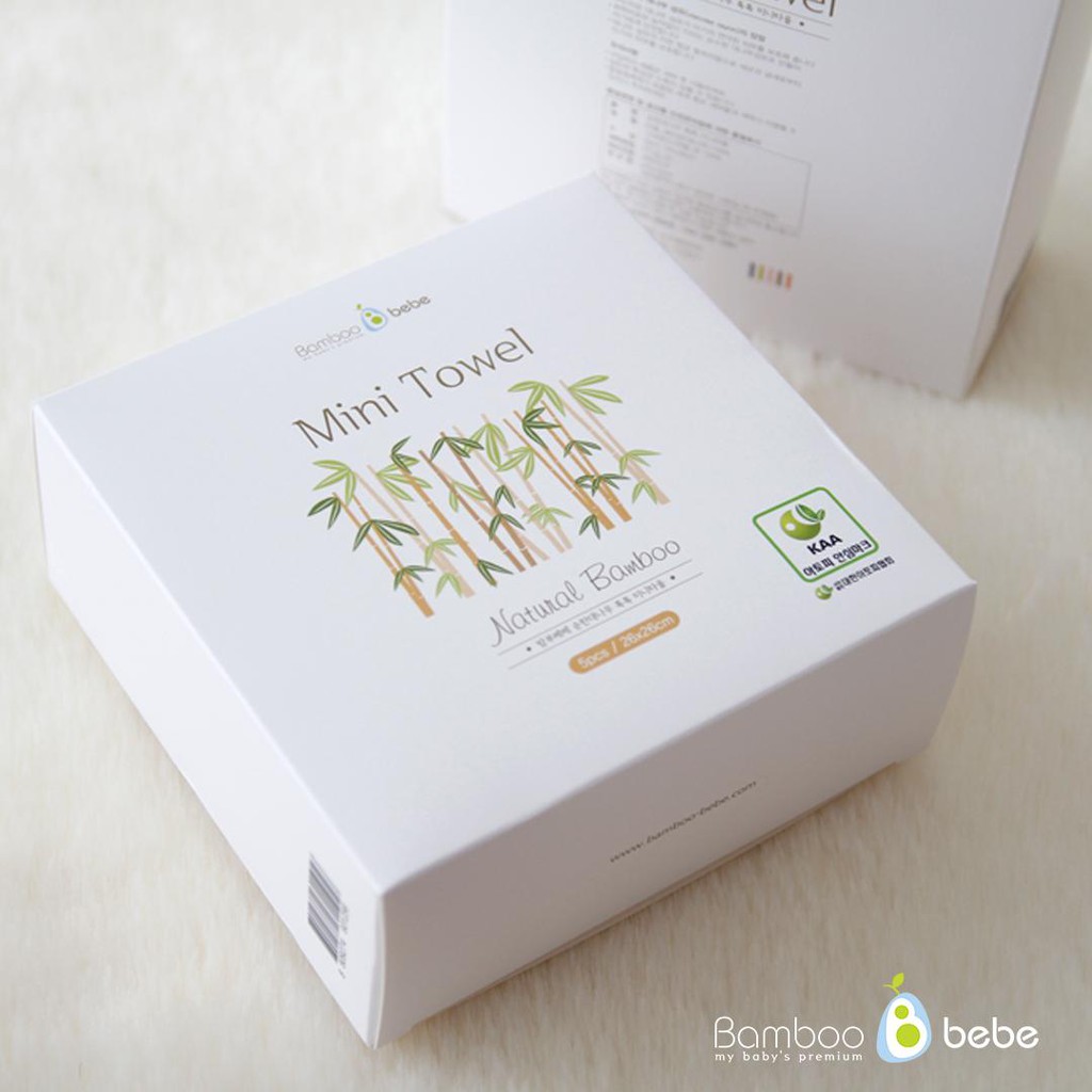Set 5 khăn mặt sợi tre mini Ring Towel