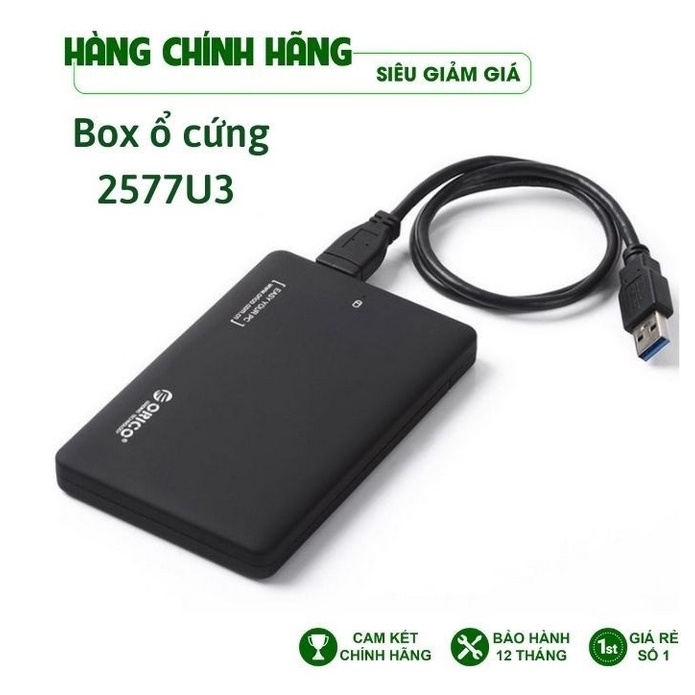 HDD Box ORICO 2.5 inch 2577U3 USB3.0 Chính hãng - Biến HDD/SSD thành ổ cứng di động