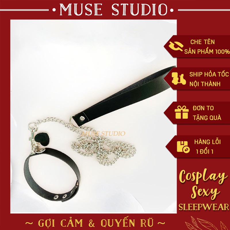 Phụ Kiện Sexy ⚡𝑭𝑹𝑬𝑬𝑺𝑯𝑰𝑷⚡ Vòng Cổ Da Kết Hợp Kim Loại Siêu Đẹp