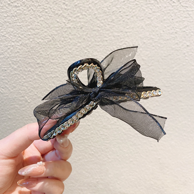 Kẹp Tóc Kim Loại Cỡ Lớn Phối Tua Rua Hình Bướm Phong Cách Hàn Quốc