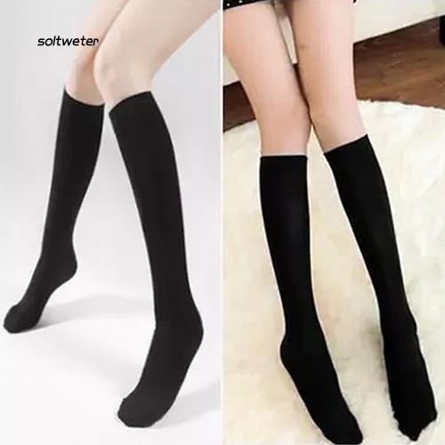 Vớ dưới đầu gối màu trơn thời trang cho nữ