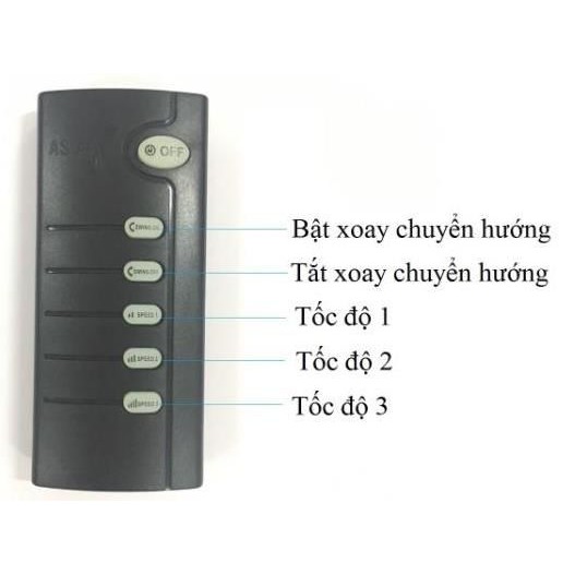 ⚡GIAO NHANH 1H⚡ Remote Điều Khiển Quạt Asia Đen - Hàng chính hãng mới 100%.