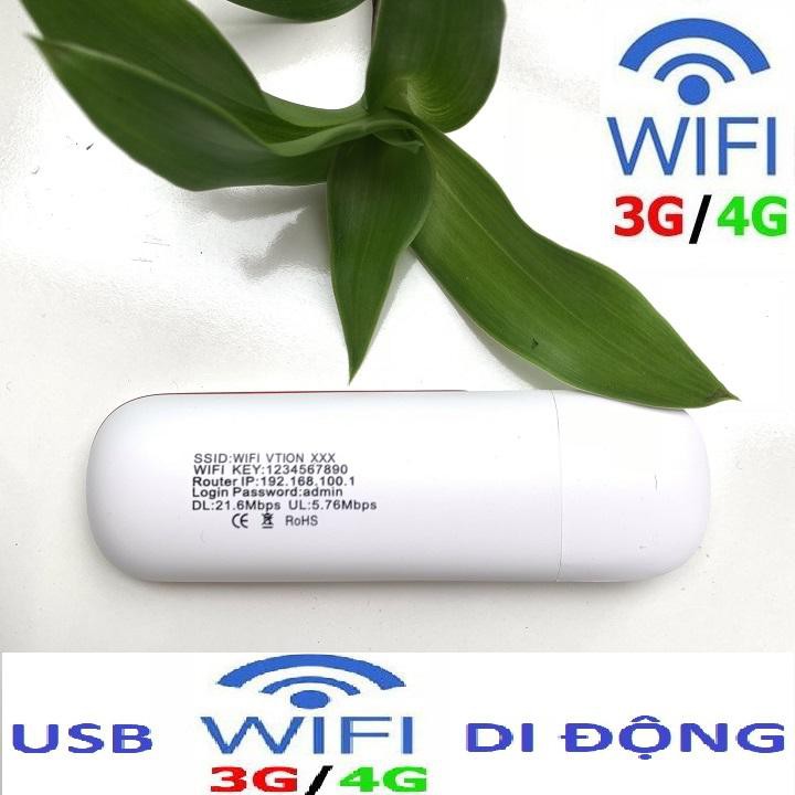 (SHOP BÁN RẺ NHƯ TẶNG) Usb Phát Wifi 3G 4G Vtion - Bộ Phát Wifi Từ Sim Tốc Độ Cao-TẶNG KÈM SIM 4G TỐC ĐỘ CAO