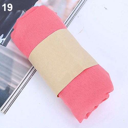 Khăn choàng cotton linen dáng dài thời trang đơn sắc