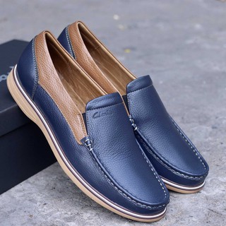 Giày Lười Clarks Xanh Navy New Arrivals